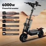 Electric Scooter With Seat, 6000W Power Dual Motor Top Speed 50MPH 60V 35Ah Battery 50 Miles Range, 11 Inch Off-Road Tires For Street Commuting And Limit Offroad - Image 2