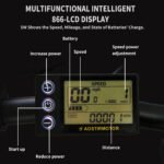 36V 500W Foldable Fat Tire E-Bike 20x4.0 Inch Commuter Bike ,13AH Lithium Battery, FR Disc Brake & 866 LCD Display - Image 6