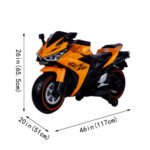 Kids Motorcycle 12V Motorcycle For Kids 3 4 5 6 Years Boys Girls 12v7ah Kids Motorcycle Ride On Toy With Training Wheels Manual Throttle  Drive By Hand Lighting Wheels - Image 2