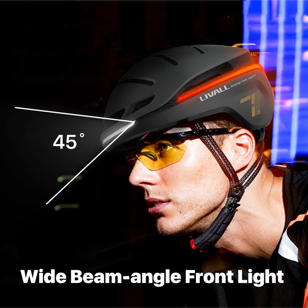 24cb3abd-f21b-44aa-b055-c6facf11e4ef.jpg Smart Bicycle Night Riding Safety Riding Helmet - Image 1