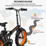 36V 500W Foldable Fat Tire E-Bike 20x4.0 Inch Commuter Bike ,13AH Lithium Battery, FR Disc Brake & 866 LCD Display - Image 5
