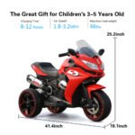 12V Kids Electric Motorcycle ,ride On Motorcycle,Three Lighting Wheels Kids Electric Toys Boys Girls Motorcycle, Children Battery Motor Bikes Rechargeable 3 Wheels Ride On Electric Motorcycle - Image 4