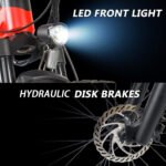 Red 500W Electric Ebike - 27.5 Inch Electric Mountain Bicycle 48V 27 Speed - Bafang Motor - Image 7