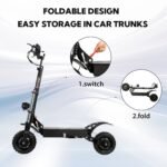 Electric Scooter With Seat, 6000W Power Dual Motor Top Speed 50MPH 60V 35Ah Battery 50 Miles Range, 11 Inch Off-Road Tires For Street Commuting And Limit Offroad - Image 5