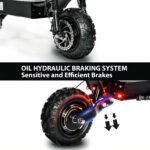 Electric Scooter With Seat, 6000W Power Dual Motor Top Speed 50MPH 60V 35Ah Battery 50 Miles Range, 11 Inch Off-Road Tires For Street Commuting And Limit Offroad - Image 3