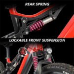 Red 500W Electric Ebike - 27.5 Inch Electric Mountain Bicycle 48V 27 Speed - Bafang Motor - Image 8