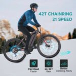 350W 20in City Electric Bike, 40km Range, 21-Speed Gears, Mechanical Disc Brakes - Image 7