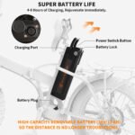 36V 500W Foldable Fat Tire E-Bike 20x4.0 Inch Commuter Bike ,13AH Lithium Battery, FR Disc Brake & 866 LCD Display - Image 9