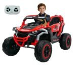 Ride On Models Truck Car 12V Kids Electric Vehicles, Remote Control, Front & Rear Shock Suspension, 2 Seater UTV, Flashlights And A Built-in Music Player, For Age 3-6 Years Old - Image 9