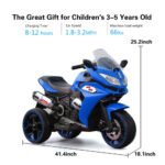 12V Kids Electric Motorcycle ,ride On Motorcycle,Three Lighting Wheels Kids Electric Toys Boys Girls Motorcycle, Children Battery Motor Bikes Rechargeable 3 Wheels Ride On Electric Motorcycle - Image 6