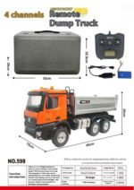 Alloy Remote Control Dump Truck Engineering Transport Vehicle Toy - Image 4
