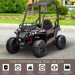 12V Kids Off-Road UTV Electric Ride On Car Black Camouflage High Roof Remote Control Lights MP3 Adventure Toys - Image 5