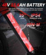 Red 500W Electric Ebike - 27.5 Inch Electric Mountain Bicycle 48V 27 Speed - Bafang Motor - Image 4