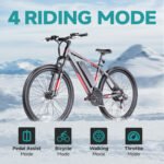 350W 20in City Electric Bike, 40km Range, 21-Speed Gears, Mechanical Disc Brakes